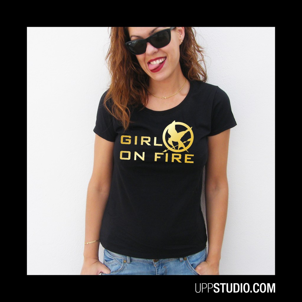 Girl On Fire T-Shirt | The Hunger Games Tee | UppStudio