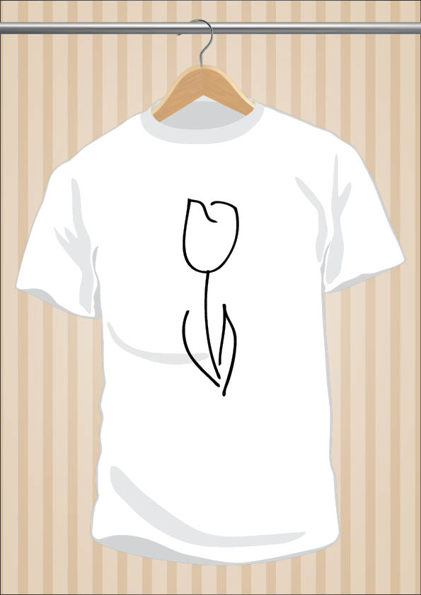 Fringe T-Shirt | White Tulip | UppStudio