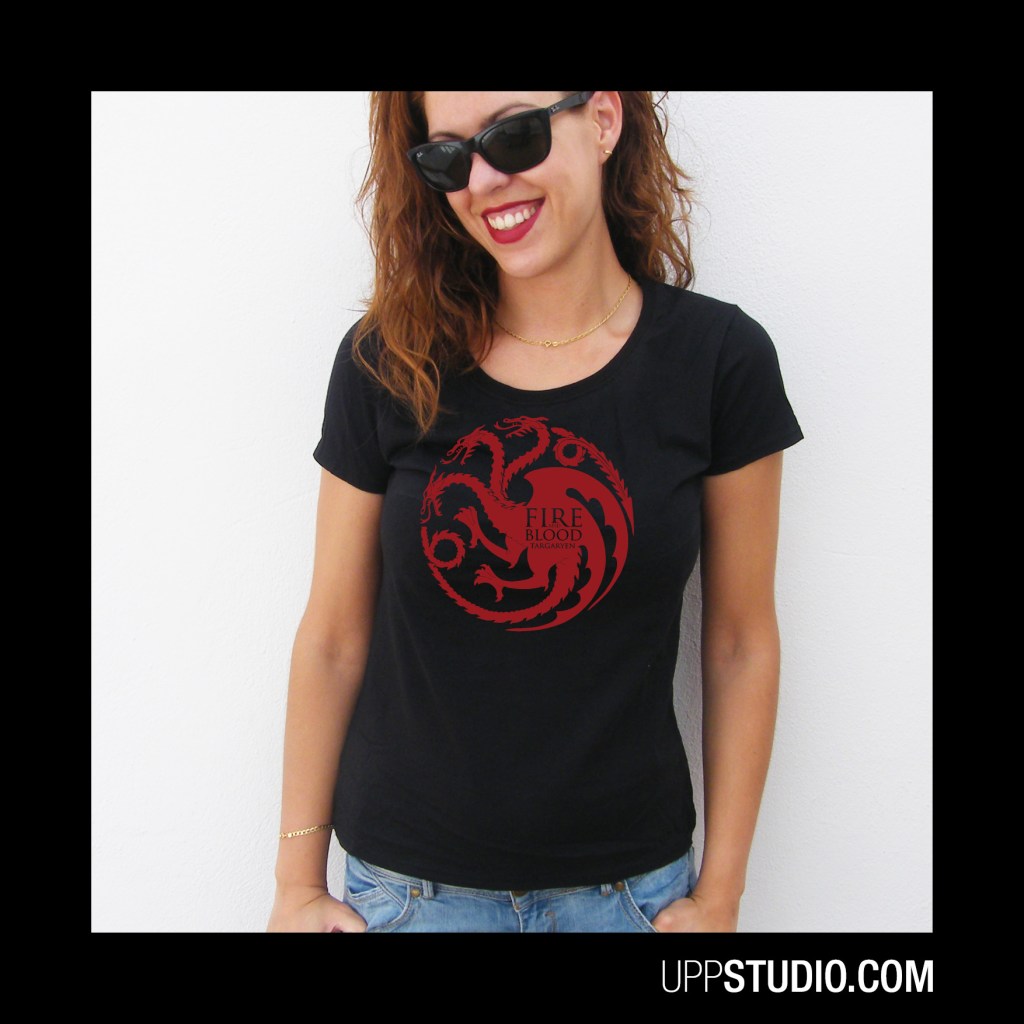 House Targaryen Fire And Blood T-Shirt Tee Game Of Thrones | UppStudio