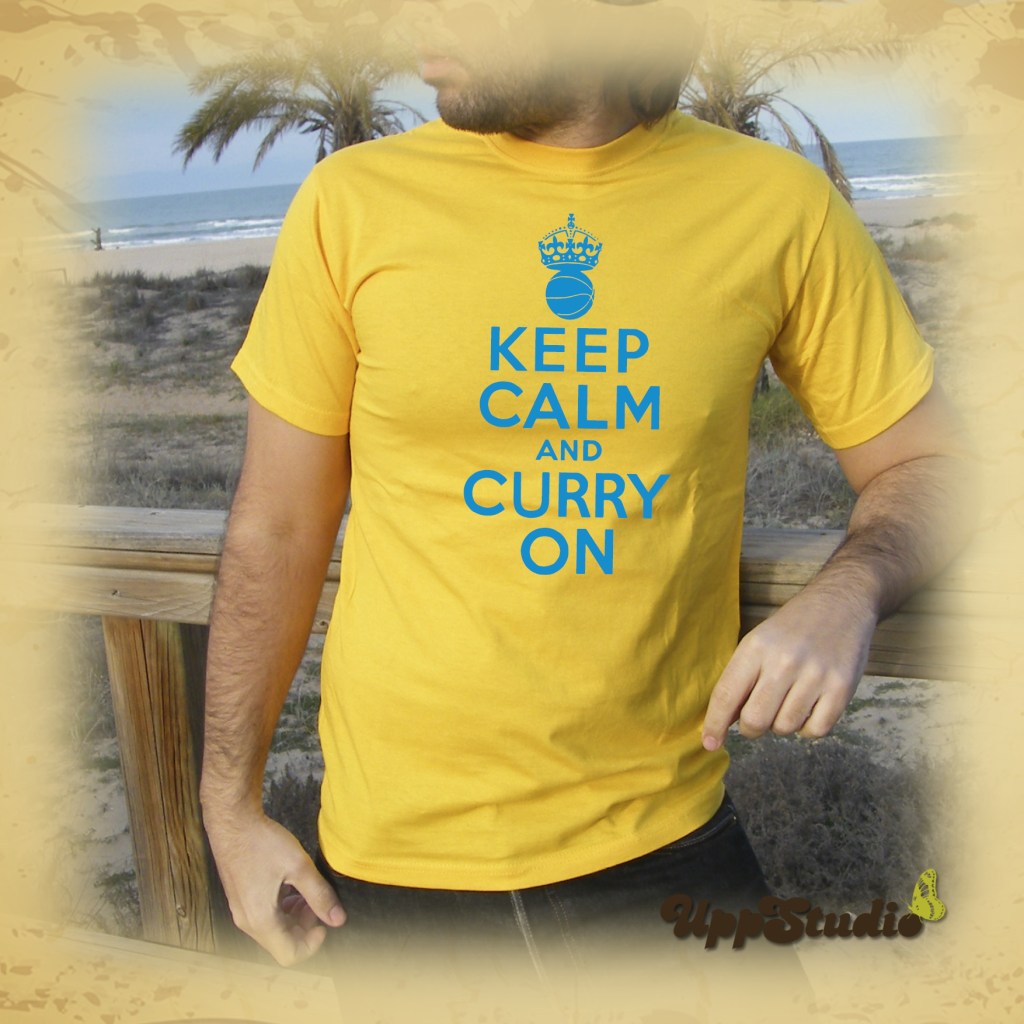 Stephen Curry Keep Calm And Curry On T-Shirt Golden State Warriors Tee | UppStudio