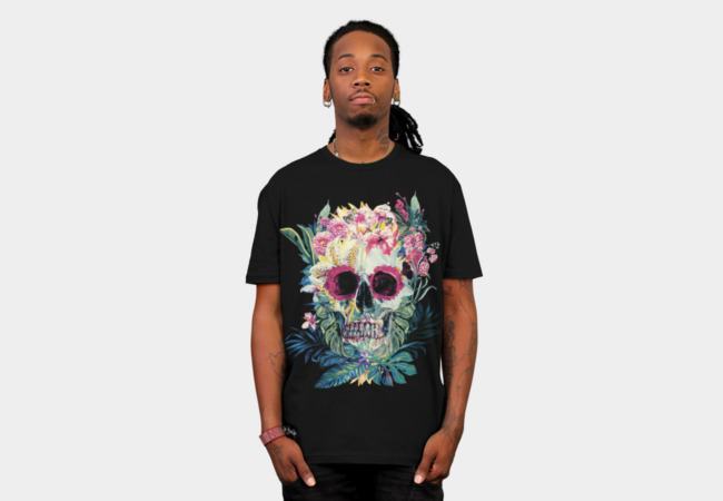 Flowered Skull T-Shirt | Design By Humans